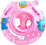 Sealive Baby Pool Float, Infant Seat Boat Inflatable Swimming Ring Trainer Waist Pool Float with Double Handle, Childrens' First Swim Floaties Bathtub Toys Pool Accessories for Kids Toddlers (Pink)