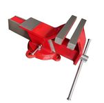 GREYTEN Bench Vice, Bench Vise, Drill Vice, Germany Base Professional Heavy Steel Bench Vice Swivel Base, Multipurpose Vise Anvil, Heavy Duty Workbench Vise For Drilling, Pipe Cutting (200mm Vice)