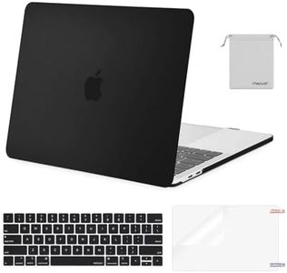 MOSISO Compatible with MacBook Pro 13 inch Case M2 2024, 2023, 2022-2016 A2338 M1 A2251 A2289 A2159 A1989 A1708 A1706, Plastic Hard Shell&Keyboard Cover&Screen Protector&Storage Bag, Black