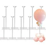 TEKXYZ 40CM Height Clear Acrylic Balloon Stand for Table Centerpiece Decoration, Set of 10