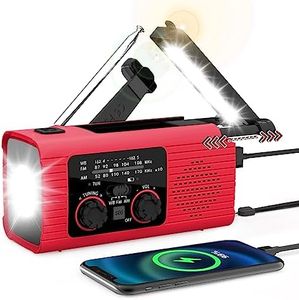 NITIGO NOAA Emergency Weather Radio, 4000mAh Weather Alert Radio Solar Charging, Hand Crank & USB Charged, AM/FM with LED Flashlight, Reading Lamp, SOS Alarm, Headphone Jack for Outdoor Indoor