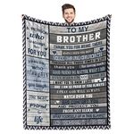 NANISKA Brother Blanket, 60"x50", Polyester, Lightweight, Travel, All Seasons, Graduation Gift for Brother from Sister