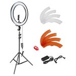 NEEWER 55W 18"/45cm Ring Light Kit [New Version], 5600K 0-100% Dimming LED Selfie Light with Light Stand and Phone Holder for Makeup Lash Tattoo Barber Vlog Studio Video Photography Lighting, RL-18