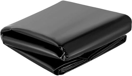 SINGHAL Pond Liner 20 x 17 ft 20 Mil, HDPE, UV & Tear Resistant, Flexible for Koi & Fish Pools, Water Gardens & Waterfall, Small to Large Ponds, Wildlife,Pond Tarp 0.5 mm Black