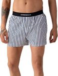 DAMENSCH Men's Regular Fit Cotton Breeze Ultra-Light Printed Pack of 1 Inner Boxer | 100% Cotton Fabric Underwear for Men, Moisture Wicking Mens Underwear-Costa White-L