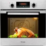 24" Single Wall Oven, 2.3 Cu.ft. Built-in Electric Wall Oven 9 Cooking Functions, Convection Wall Oven with Sensitive Touch Control, Timer, Stainless Steel Finish, For Kitchen, ETL Certified