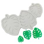 Tropical Leaves Silicone Molds Monstera Leafage Silicone Fondant Mold for Cake Decorating Mold for Cake Candy Chocolate Baking Summer Party Supplies（1 Pack）