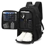 Aikelai 60L Large Travel Backpack for Men Women, Waterproof Black 17'' Laptop Backpack with USB Charging Port, Camping Business Backpack (60L)