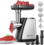 AAOBOSI Meat Grinder, 3-in-1 Meat Grinder Electric [2800W Max] with 2 Blades,4 Plates,Sausage Stuffer,Kubbe Kit, for Home Kitchen Use, Stainless Steel