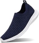 MATRIP Slip on Shoes for Women NavyBlue Walking Sneakers Fashion Zapatos deportivos para Damas Non Slip Work Lightweight Gym Athletic Cute Sock Shoes Casual,Size 6.5