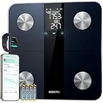 Etekcity Smart Scale for Body Weight, Bathroom Digital Scale with BMI, Body Fat, Muscle Mass with a Large Display, Support Exercise Plan, Calibration-Free & Offline Mode, Batteries Included
