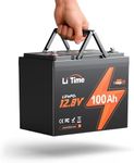 LiTime 12V 100Ah BCI Group 24 LiFePO4 Battery, 100A BMS Rechargeable Lithium Battery with Up to 15000 Cycles, 1.28kWh -Higher Energy Density, Perfect for RVs, Van, Trailer, MotorHome and Boats