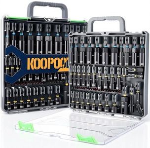 Impact Magnetic Nut Driver Set, 55PCS Impact Driver Bit Set, Deep Magnetic Nut Driver Set, Impact Socket Adapters, Wing Nut Driver, Bit Extension, 1/4'' Quick Change, Storage Box