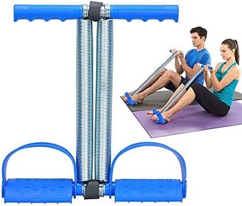 COVVY Elastic Sit Up Pull Rope, Dual Spring Tension Rope Advanced Version Fitness Equipment Pedal Resistance Band for Abdomen/Waist/Arm/Yoga Stretching Slimming Training - Blue