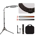 GSKAIWEN 18" 60WLED Ring Light Beauty Lighting Eyebrow Tattoo Lamp Makeup Dimmable Photography Studio Video Light Outdoor Shooting with Battery Slot(18-inch soft tube kit)