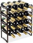 4 Tier Stackable Wine Rack Freestanding 16 Bottles Organizer Holder Stand Countertop Liquor Storage Shelf