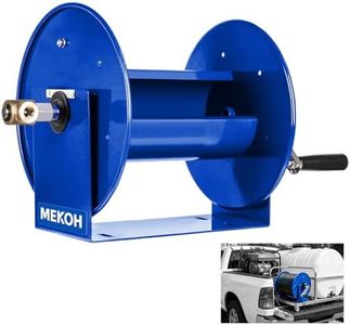 MEKOH Pressure Washer Hose Reel 150FTx3/8”, 300FTx1/4” Manual Power Washer Hose Reel with M22 14mm Fitting,4500PSI Heavy Duty Hose Reel for Water,High Pressure Metal Reel with Wall/Van/Trailer Mount