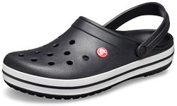 Crocs Unisex Crocband Clogs, Black, 6 UK Men/ 7 UK Women