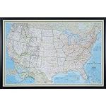 Craig Frames Wayfarer, Classic United States Push Pin Travel Map