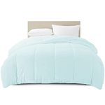 Clara Clark Down Alternative Comforter - All-Season Quilted Comforter/Duvet Insert - Hypoallergenic - Box Stitched - King/Cal-King, Light Blue