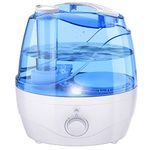 Elehoomly Humidifiers Bedroom, 2.2L Cool Mist Humidifiers for Home, Air Humidifier & Nightlight, 30Hrs Runtime Easy to Clean, 28dB Quiet 360° Adjustable Rotation Nozzle, BPA-Free Auto-Shut Off, White