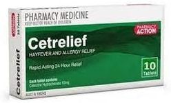 Pharmacy Action Cetrelief 10mg 10 Tabs (Generic for Zyrtec)