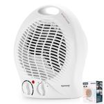 Rainberg 2KW Fan Heater with 2 Heat Settings & Cool Function, Electric Heater, Room Heater with Variable Thermostat, Heaters For Home, Low energy.