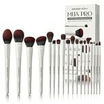 EIGSHOW MUA Pro Makeup Brush Set 18 Pcs Professional Makeup Brushes Set Foundation Brush Concealer Brush Blush Brush Eyebrow Brush good present choice for Professional Makeup Artist(Beige)