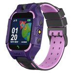 GameSir Kids Smartwatch for Boys & Girls, Men & Women, Sim Card Support, Location Tracker/GPS System, Music Player, Camera, Video,Notification, Alarm, Waterproof, Calling Smart Watch (Purple)