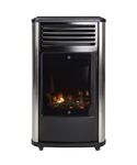 Manhattan real flame Log effect calor gas mobile portable heater