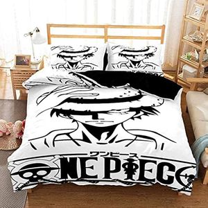 Lee Soft Beach Anime Manga Parure De Lit 3 Pièces avec Housse De Couette Et 2 Taies d'oreiller, Microfibre, Impression Numérique 3D-1||King 220x240cm