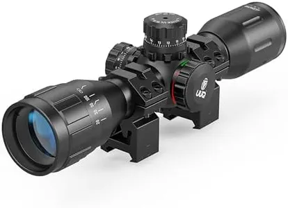 UUQ 4X32AO Compact Rifle Scope with Red/Green Illumination,Front Parallax Adjustment, Mil-dot Reticle,Waterproof and Fog-Proof,Fits 20mm Free Mounts