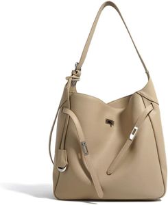 Rosvovo Genuine Leather Hobo Bag for Women, Slouchy tote Bags Purse Shoulder bag with Adjustable Strap (Apricot) Women's Day Gift