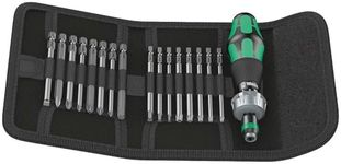 Wera Kraftform Kompakt 60 Ratchet screwdriver & Bit Set, 17pc, 05051040001