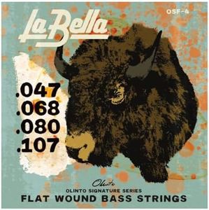 La Bella OSF-4 Olinto Signature Series Flat Wound Bass String 4-String Set 47-107