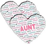 (3Pcs) Aunt Heart Sticker Funny, Cu