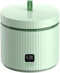 TOKIT Rice Cooker 1.5 L Pro Rice Cooker Small Mini but Multifunctional with Display Touch Button for 1-3 People Ceramic Coated Non-Stick Inner Travel Pot (Green)