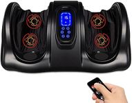 Best Choice Products Foot Massager Machine Shiatsu Foot Massager, Therapeutic Reflexology Kneading and Rolling for Feet, Ankle, High Intensity Rollers, Remote, Control, LCD Screen - Black