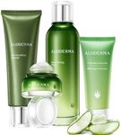 Aloderma Essential Aloe Firming & Rejuvenating Skin Care Set - 4 Pieces - Gel, Cleanser, Toner, Cream