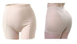 VIKSON INTERNATIONAL Shorts Sexy Imported Hip Butt Thigh Lifter Shapewear with 2 Sponge Pads Pads Shape wear Buttock Hip Enhancer Fake Ass with Tummy Tucker. (M, Beige)