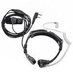 1*Throat Mic Earpiece Headset Finger PTT Radio Transceiver for Baofeng UV5R 888s Radio Walkie Talkie for Kenwood NX220/NX320 Accessory