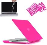 RUBAN for MacBook Pro 13 Inch case A1278 Release 2012-2008, Plastic Hard Shell Case with Keyboard & Screen Cover for Old Pro 13 with CD-ROM (Rose Pink, for MacBook Pro 13" with CD-ROM A1278)