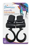 Dreambaby Strollerbuddy Ezy-Use Stroller Hooks, Black - 2Pk