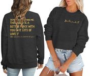 FRYAID Dear Person Behind Me Sweatshirt Mental Health Sweatshirt Women Long Sleeve Inspirational Graphic Pullover Blouse Top, Black, Medium