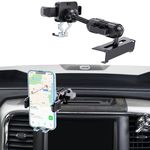 Kaishengyuan Metal Phone Mount for Ram Truck 2013-2018, Dash Mount Cell Phone Holder Compatible with RAM 1500/2500/3500 & 2019+ Classic, 360° Rotation Adapter Phone Stand Fit for Most Smartphones