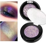 Afflano Single Purple-Gold Eyeshadow Shimmery, Duo Chrome Multichrome Eyeshadow Purple, Holographic Glitter Eyeshadow, Color Change Sparkle Chameleon Eyeshadow Luminizer Highlighter Makeup