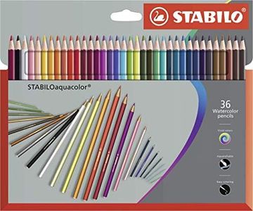 Aquarell-Buntstift - STABILO aquacolor - 36er Pack - mit 36 verschiedenen Farben