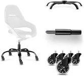 MASTERY MART Office Chair Base Replacement Bundles, Heavy Duty 352LBs, Quiet and Smooth Glides on All Floors, Swivel Chair Bottom Part w/Caster Wheels and Gas Lift Cylinder, 4.7'' Travel Length