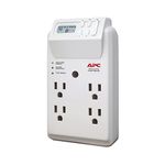 APC 4-Outlet Wall Surge Protector 1020 Joules with Timer-Controlled Outlets, SurgeArrest Wall Tap (P4GC)