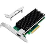 XZSNET 10G Network Card with Intel X540 Chip, 10GB PCI-E NIC Compare to Intel X540-T1, Single RJ45 Port PCI Express X8 Ethernet Adapter Support Windows/Windows Server/Linux/Freebsd/VMware ESXi